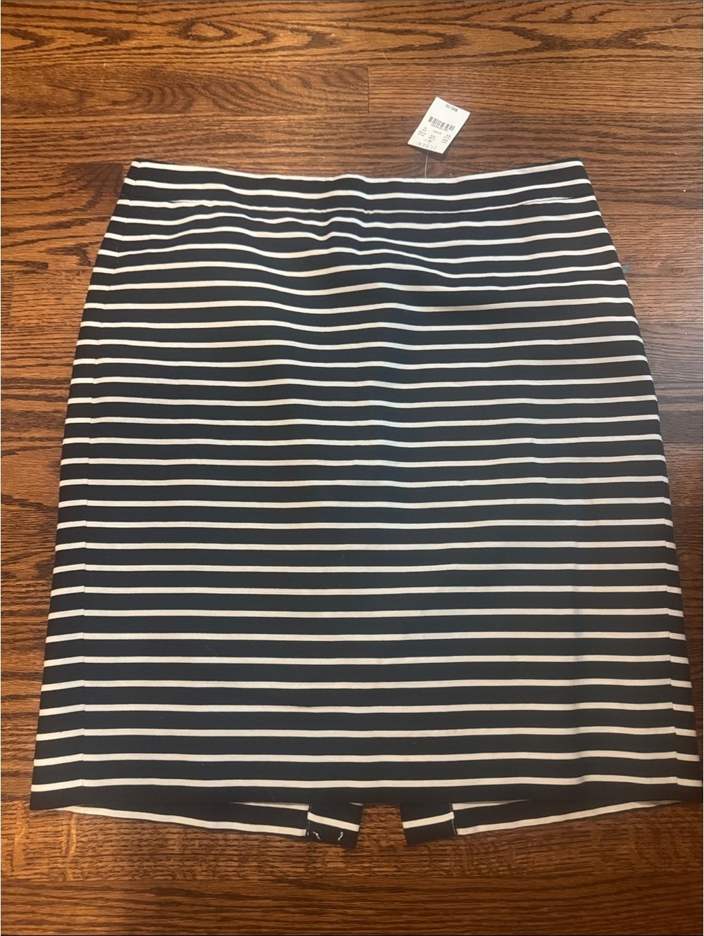 J Crew The Pencil Skirt in Navy with White Stripes in Size 12